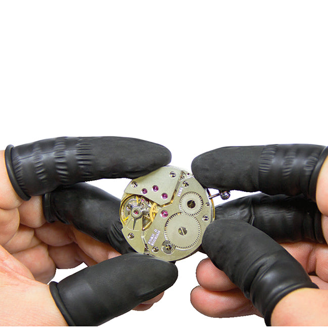 bergeon-7968-18-black-esd-latex-finger-cots-antistatic-and-powder-free-18mm